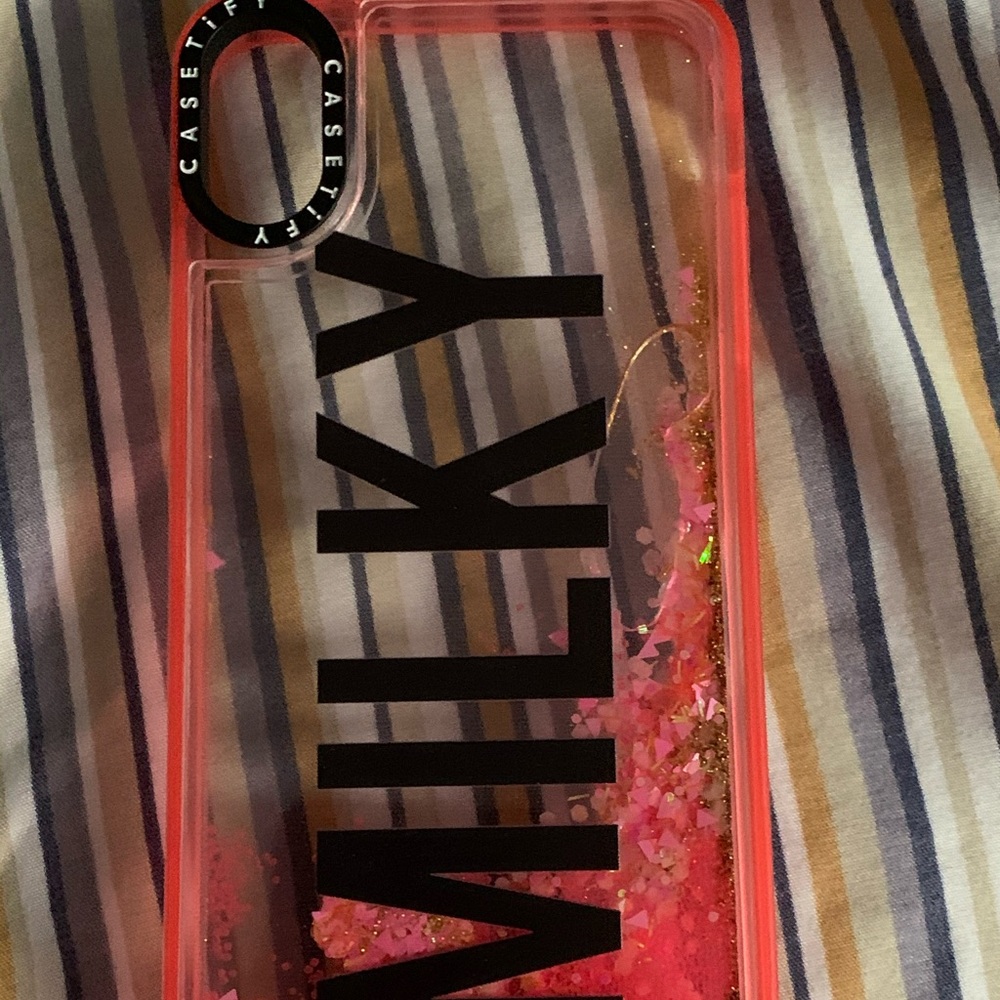 Casetify Pink Glitter Custom Milky XS Max Case